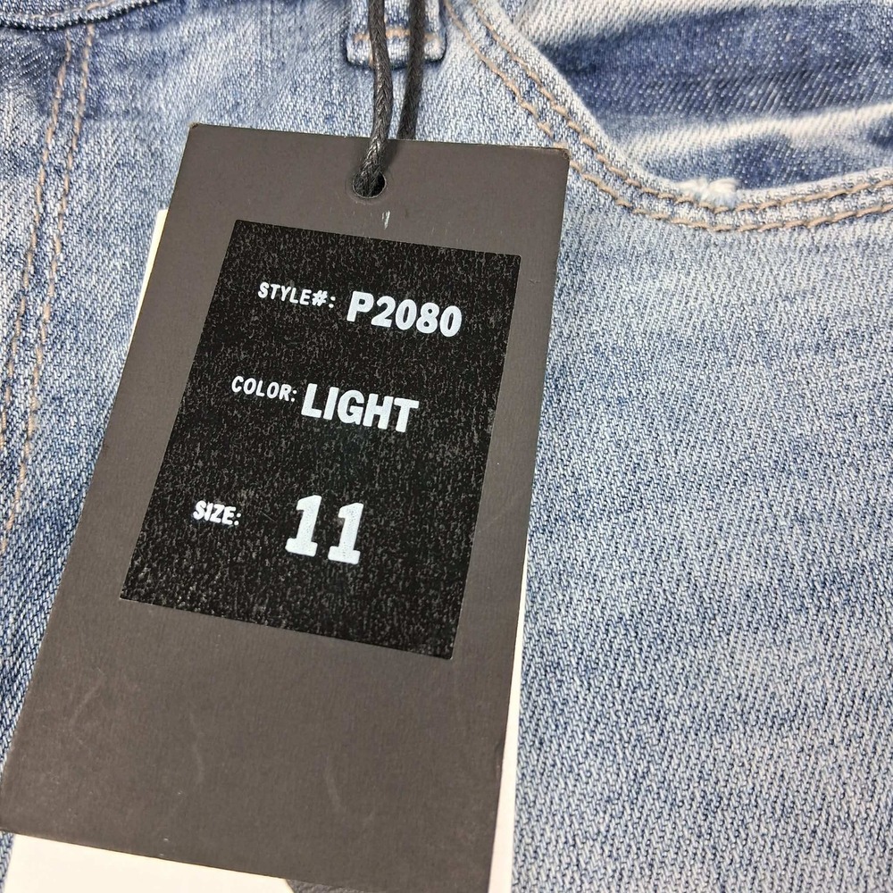 A'2nd by Special A Jeans USA Light Wash Distressed Ripped Slim Jeans 11 NEW - Picture 9 of 12